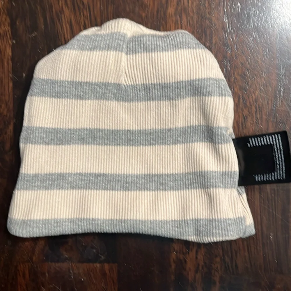 7 For All Mankind Baby Camo Beanie AND Volcom Striped Beanie BUNDLE